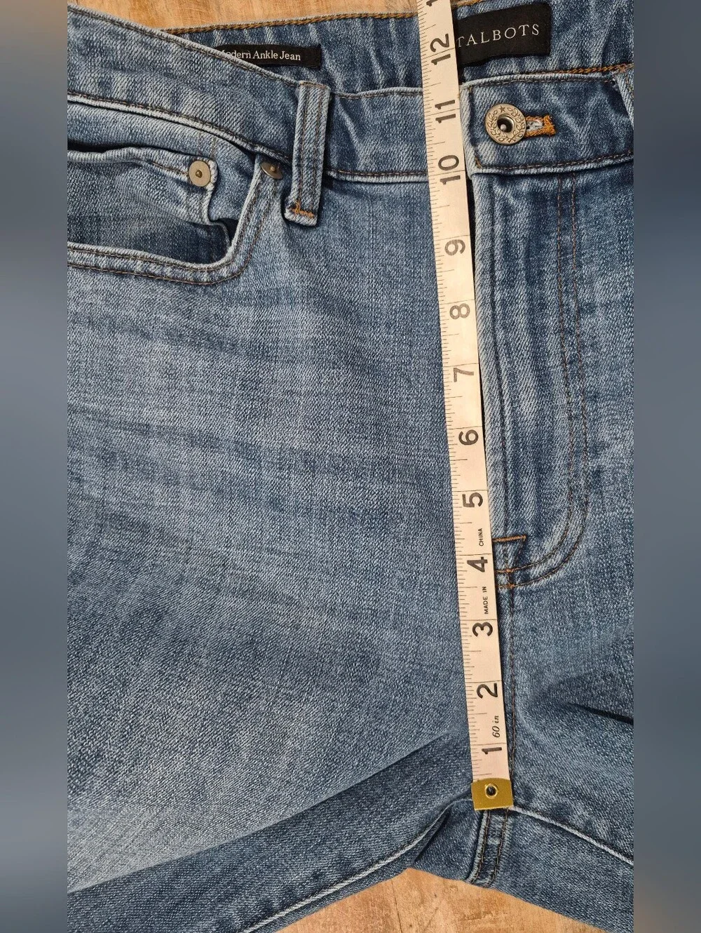 Talbots Modern Ankle Jeans Medium Wash Blue Denim Size 8